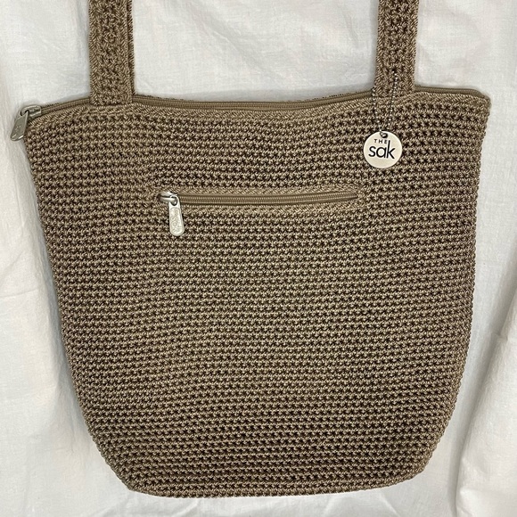 - 👜The SAK crochet large shoulder bag. Cognac color.👜 - Picture 2 of 9